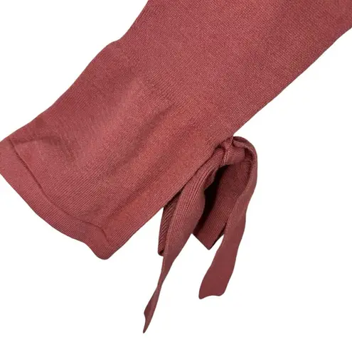 Cotton Emporium NWT Mauve Pink Bell Sleeve Tight Knit Sweater Tunic Size M
