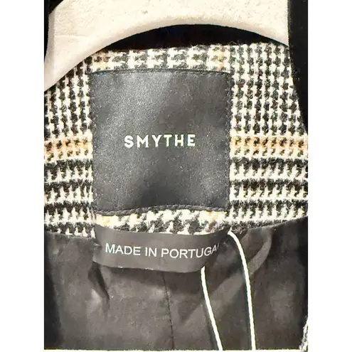 Smythe Glen Duchess Plaid Wool Single Breasted Button Blazer Jacket Women's 2 Gray