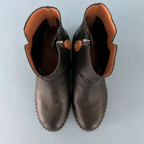 Gentle Souls by Kenneth Cole Best Slit Moto 2 Black Leather Ankle Boots