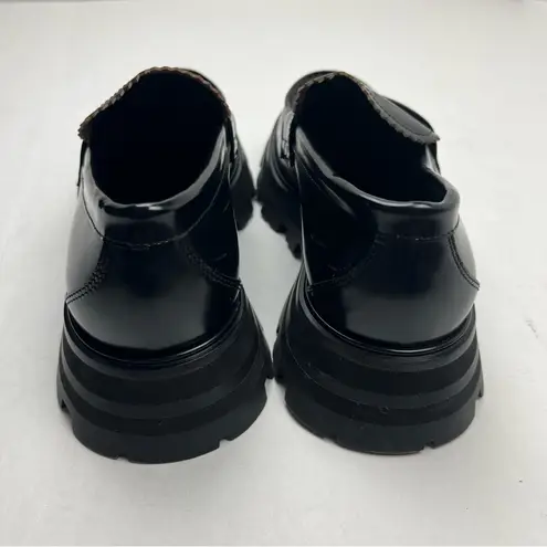 Alexander McQueen Wander Polished Leather Loafer Chunky Black US 6.5B 6.5 NWOT