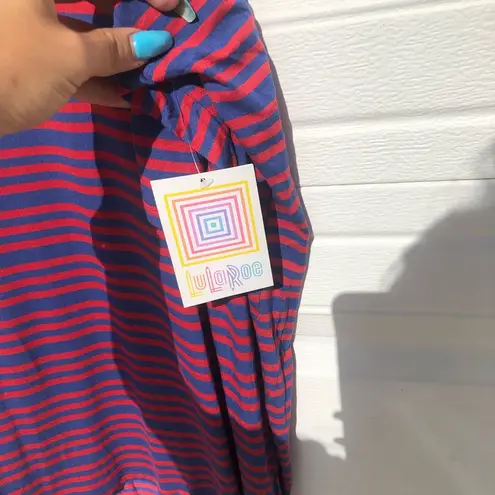 LuLaRoe NWT  Red & Dark Blue Shirt