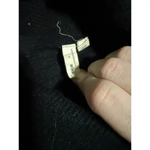 Moth Anthropologie Black Cowl Neck Long Sleeve Sweater Size Large Cozy Women