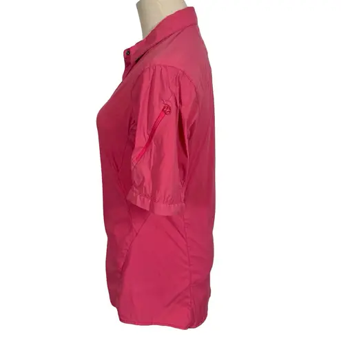 Arc’teryx Fernie Short Sleeve Nylon Snap Front Shirt in Pink Outdoors Hiking