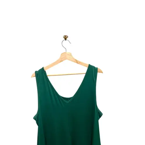 Boutique V-Neck Jumpsuit Emerald Green Size 2X