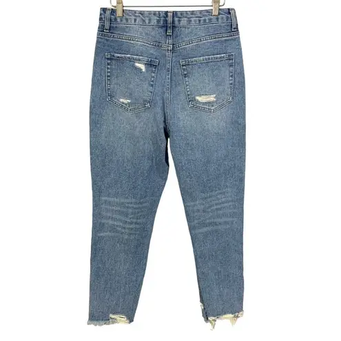 Vervet  Rendition Emma Distressed Mom Blue Jeans Ultra High-Rise Cotton 26 VT1151