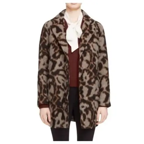 Veronica Beard Camille Animal Print Cocoon Jacket Women’s Size 6 Brown Leopard
