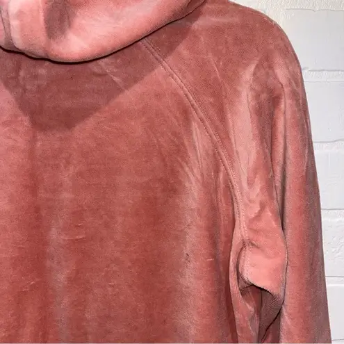 Ambiance Velour Hooded Sweatshirt in Dusty Rose Pink