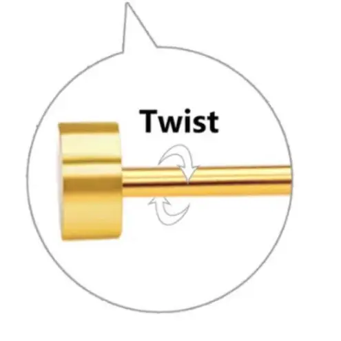 18k Gold plated Square White Crystal Zircon 6mm Stud Earrings