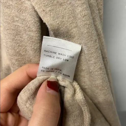 Pact Airplane Cardigan Size L/XL Organic Cotton Neutral Cream Tan Staple