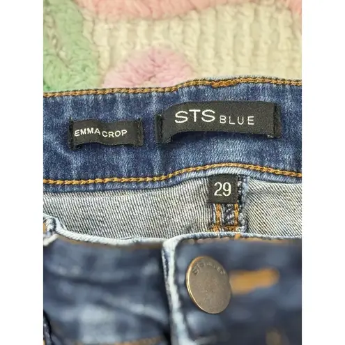 sts blue Emma Crop Dark Wash Denim Jeans Size 29 Frayed Hem