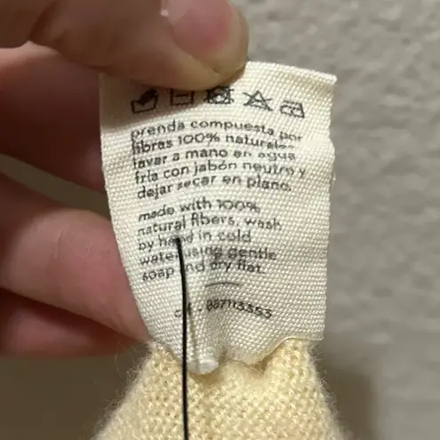 Babaa 100% Italian Cashmere Trousers One Size Best For Large Pale Yellow