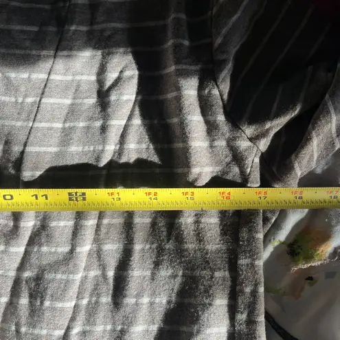 Dolan Women's Taupe Stripe Open Front Long Sleeve Jersey Blazer Size Large Gray