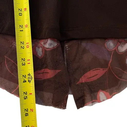 Sweet Pea Vintage Y2K Floral Faux Layered Mesh Top Size S Fairy Elena Gilbert