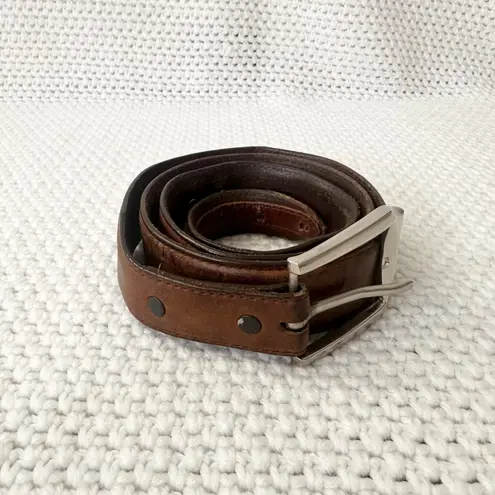 Tony Lama Brown Leather Vintage Western Native Embroidered Concho Belt 40 7699L