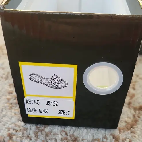 G.N.D. Rhinestone Slides Black Silver 7