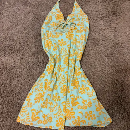Gap  Y2K Floral Halter Dress