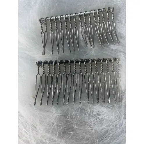 Vintage Silver Metal Hair Comb Clips For Bridal & DIY Accessories