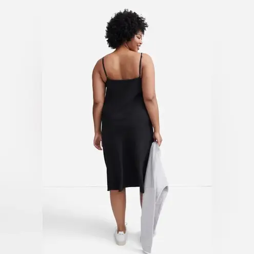 Mate the Label Linen Mini Slip Dress in Black 100% Linen