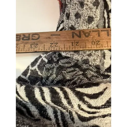 Soft Surroundings Embroidered Open Cardigan Animal Floral Leaf Wool Blend S/M