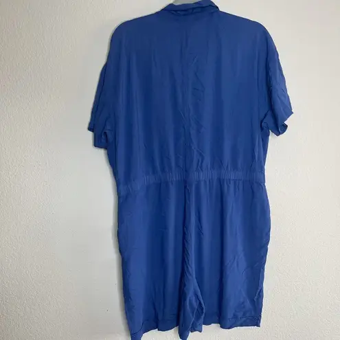 Vintage Blue  romper with pockets