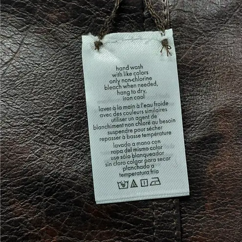 We Wore What Womens Reversible Vegan Leather Sherpa Vest Jacket Size Medium NWT