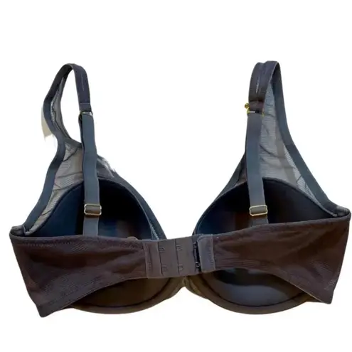 Lively Mesh Demi Plunge Bra Gray Size undefined