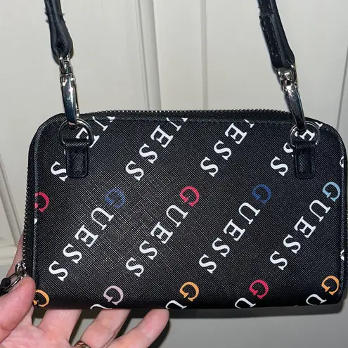 Guess  Black Wallet with Multicolor Logo thumbnail 2
