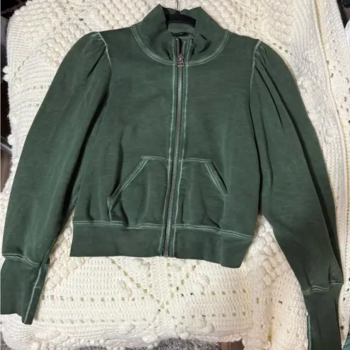 Veronica Beard Green Sweatshirt with Ribbed Cuffs - Image 6