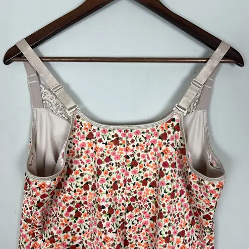 Ruby Ribbon Camisole Tank Top Shapewear Womens 46 Floral Heritage Lace Slimming Pink Size undefined