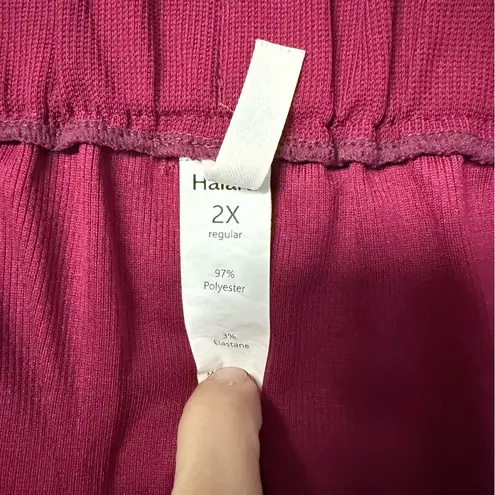 Halara Flex High Waisted Wide Leg Waffle Work Pants – Plus Size 2X – Burgundy