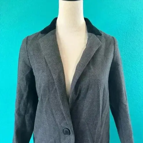 Obey NWT  N°89 Heather Charcoal Patti Trench Coat Single Breasted One Button XXS