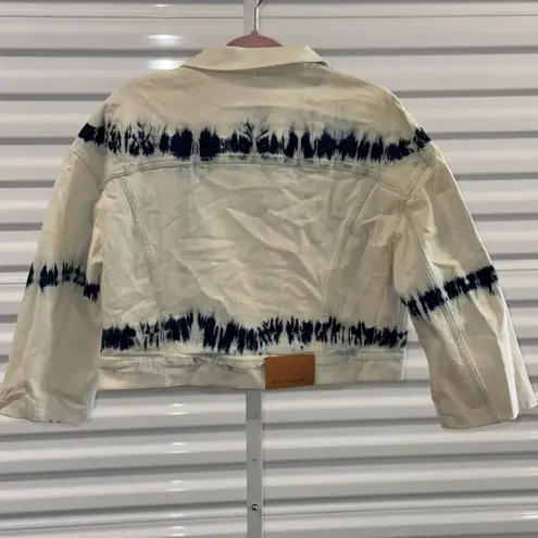 Stella McCartney white Navy Tie-Dye Jean Jacket Size Large