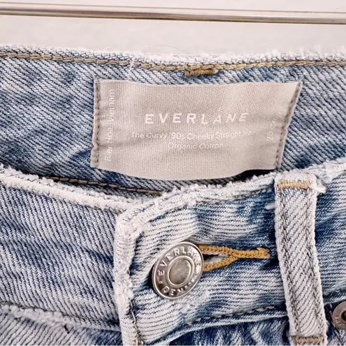 Everlane  The Curvy 90s Cheeky Straight Jean Organic Cotton Light Wash Denim