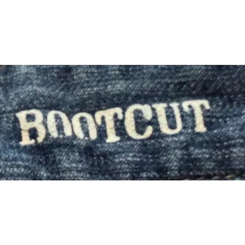 Mossimo Supply Co Distressed Denim Bootcut Jeans Size 13R Blue