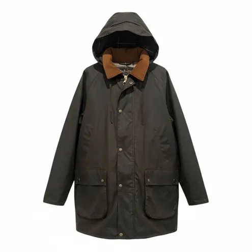 Barbour NWT Highclere Hooded Waxed Jacket Size US/14