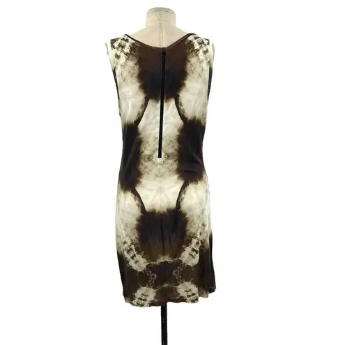 Haute Hippie Brown X-Ray Tie-Dye Print Tank Dress Size Large