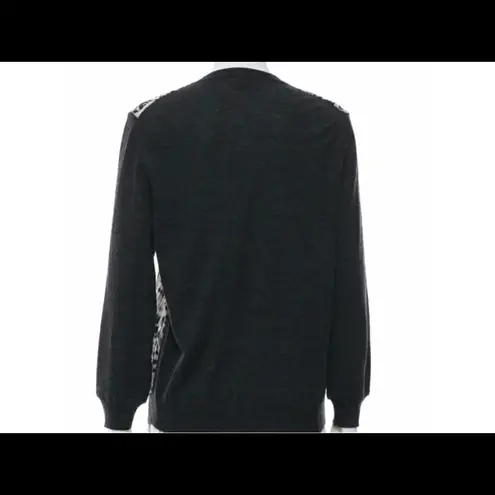 Salvatore Ferragamo Ferragamo Animal Print Cardigan Sweater Large