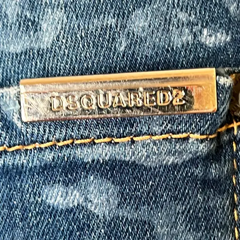 DSQUARED2 Denim Distressed Blue Jeans, Italian 48, US 12