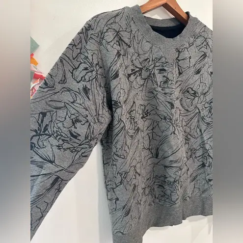 Municipal Floral Print Crewneck Sweatshirt Women’s Large Casual Pullover Pink