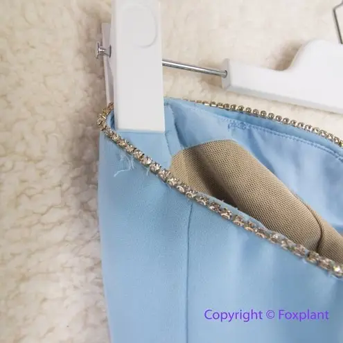 Monique Lhuillier ML Strapless Sweetheart Dress blue, size 4