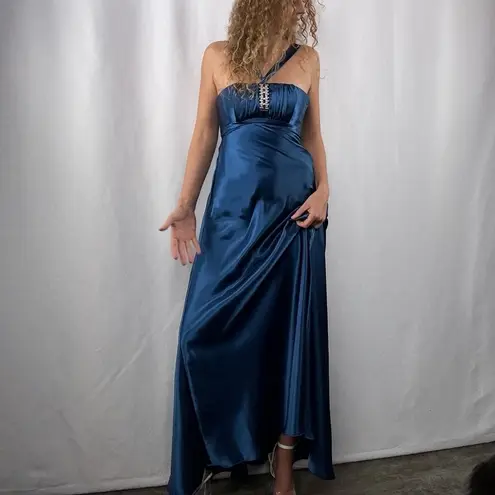 Gunne Sax Vintage Jessica McClintock for Lace Up Back Gown in Blue Size 0