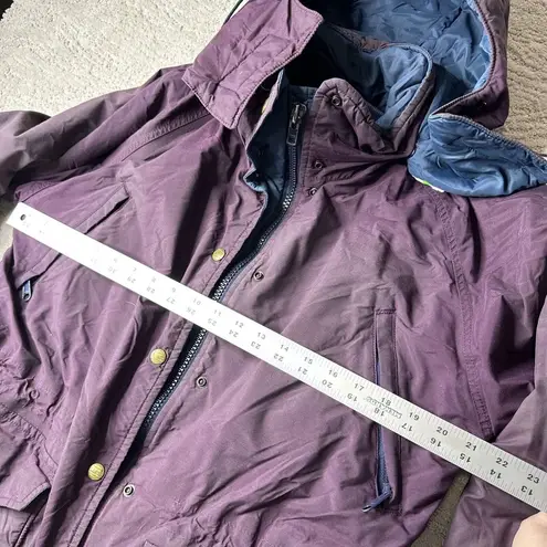 Women's Vintage L.L. Bean Small Parka Winter Coat Thinsulate Hooded Purple