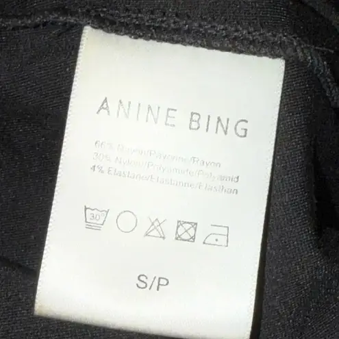 ANINE BING | Toby Short Pull On Elastic Waist Black size Small