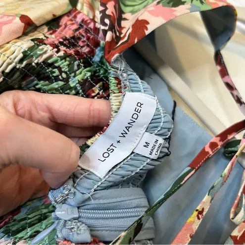 Lost + Wander Tea Party Floral Dress Long Sleeve Light Weight Womens Medium NWT
