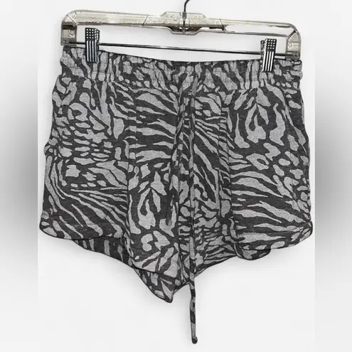 Bobeau Zebra Print Lounge Set Hoodie & Shorts - Size Medium