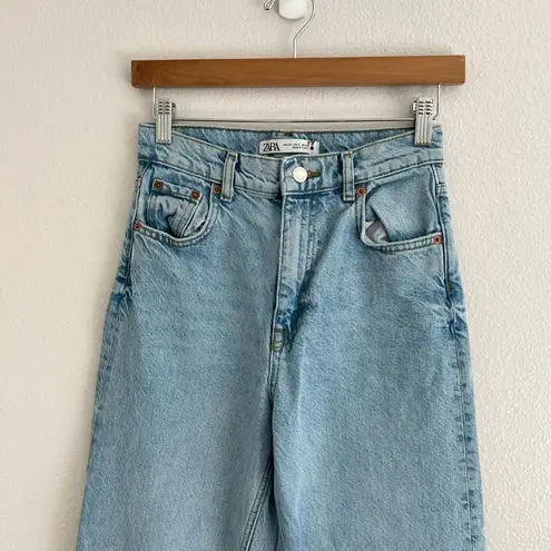 ZARA  ZW High Waisted the 90's Full-Length Jeans in Light Blue 2