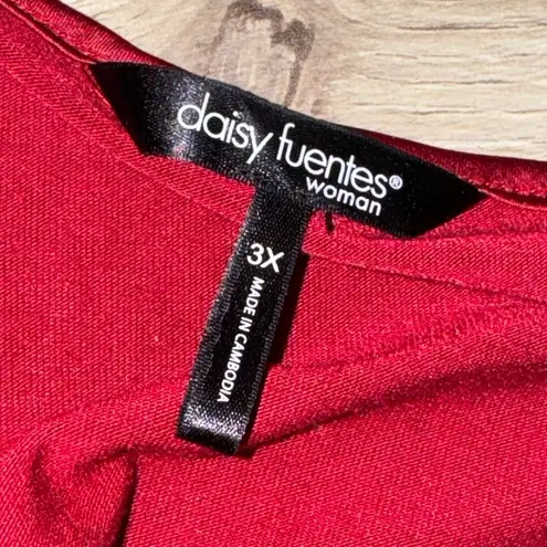 Daisy Fuentes  bling Elegant Red Women's Top shirt