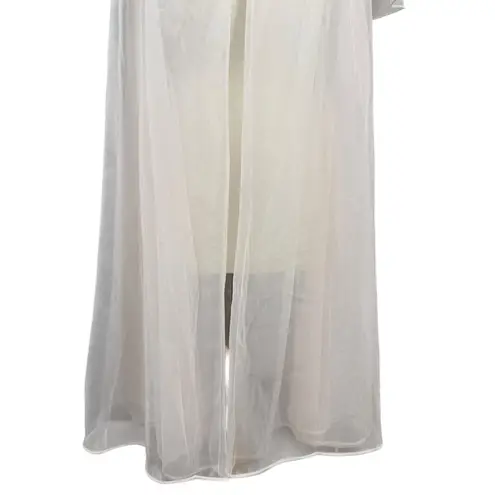 Vanity Fair Vintage 1950s White Sheer Lingerie Nightgown Babydoll & Robe S