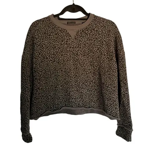 ATM ANTHONY THOMAS MELILLO French Terry Leopard Sweatshirt Size S Black