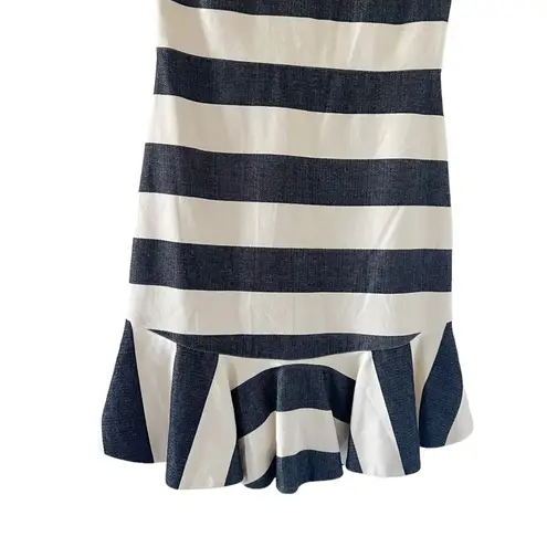 Alice + Olivia  Fantine Striped Cap-Sleeve Ruffle Dress